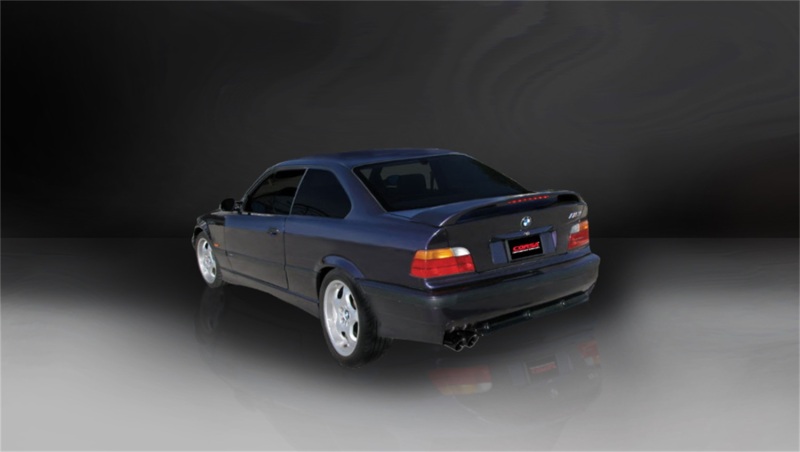 Corsa 1992-1999 BMW 325i/is Coupe E36 Black Sport Cat-Back Exhaust - Image 2