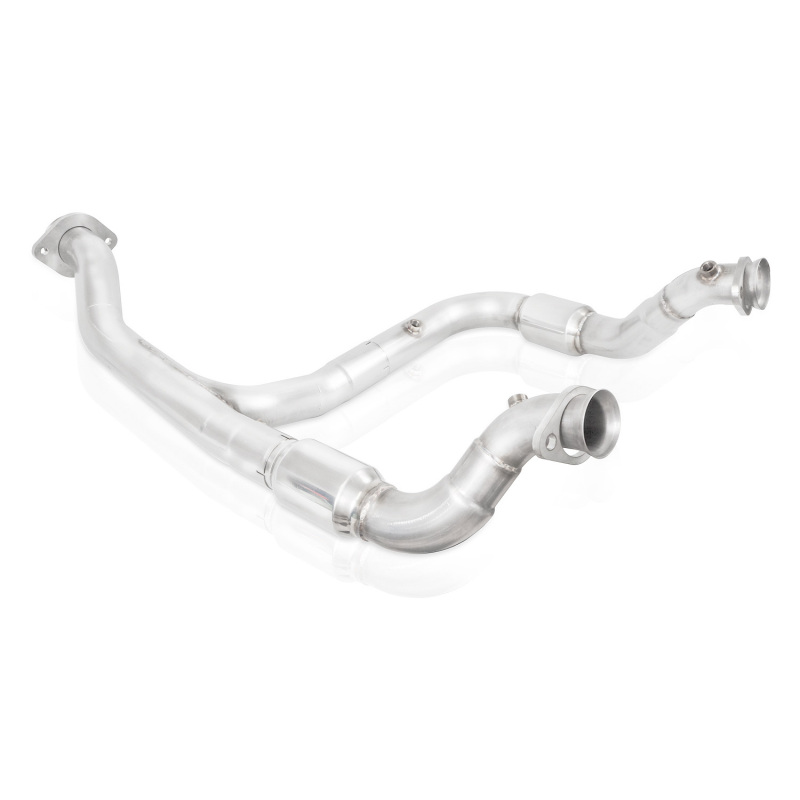 Stainless Works 15-18 F-150 3.5L Downpipe 3in High-Flow Cats Y-Pipe Factory Connection - Image 3