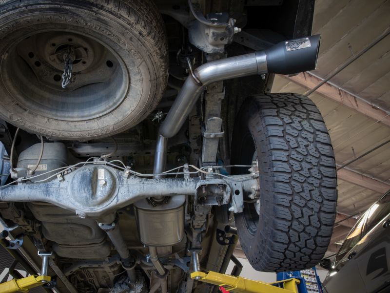 aFe 16-22 Toyota Tacoma Apollo GT Series 2.5in. - 3in. 409 SS Cat-Back Exhaust System w/ Black Tip - Image 5