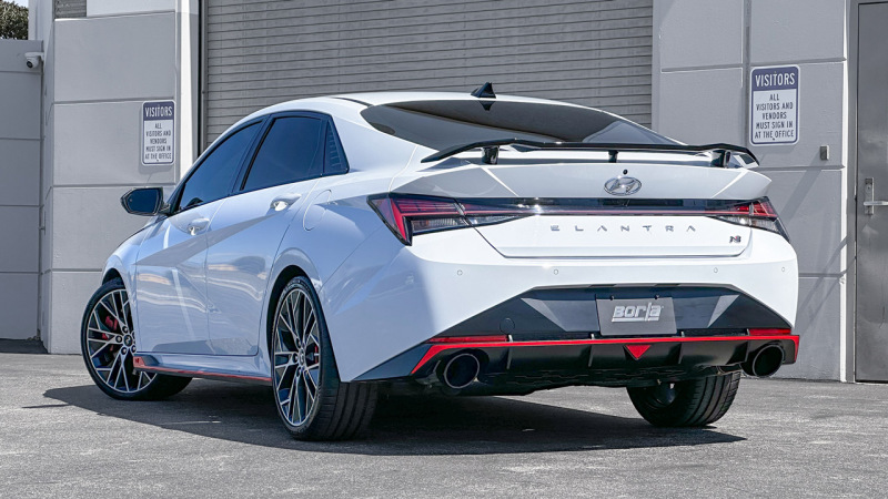 Borla 22-23 Hyundai Elantra N 2.0L 4 CYL. Turbo AT/MT ATAK Catback Exhaust Black Chrome - Image 7