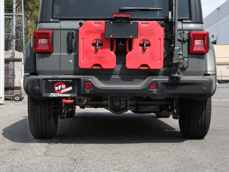 aFe MACH Force-Xp Axle-Back Exhaust System w/No Tip 18-20 Jeep Wrangler L4-2.0T / V6-3.6L - Image 6