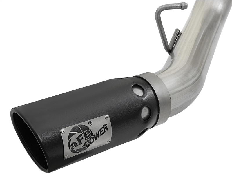 aFe ATLAS 4in DPF-Back Alum Steel Exhaust System w/Dual Exit Black Tip 2017 GM Duramax 6.6L (td) - Image 3