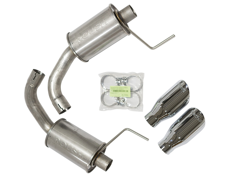Roush 2015-2017 & 2024 Ford Mustang 5.0L V8 Exhaust Kit w/ Round Tips (304SS) - Image 2
