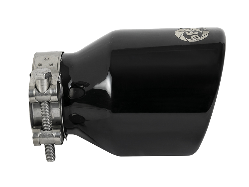 aFe MACH Force-Xp 409 SS Clamp-On Exhaust Tip 2.5in. Inlet / 4in. Outlet / 6in. L - Black - Image 2