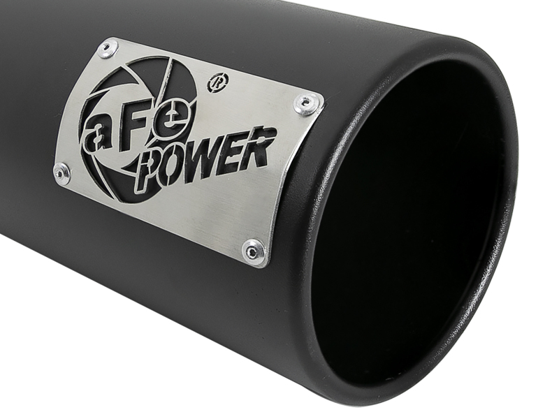 aFe SATURN 4S 4in SS Intercooled Exhaust Tip - Black 4in In x 5in Out x 12in L Bolt-On - Image 4