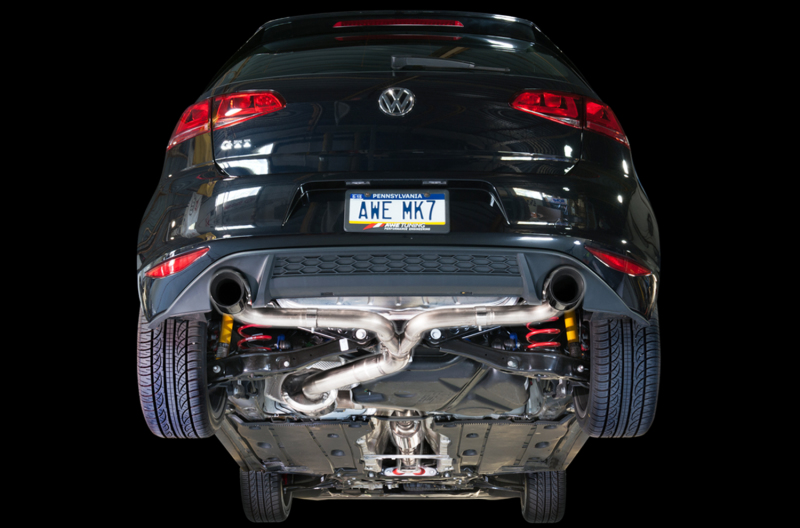 AWE Tuning VW MK7 GTI Touring Edition Exhaust - Chrome Silver Tips - Image 2