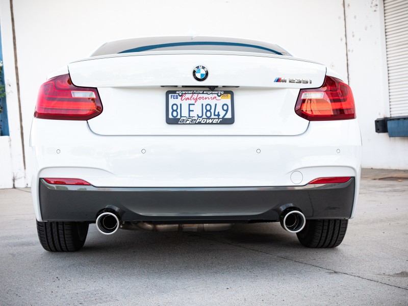 aFe MACHForce XP 3in to 2.5in 304 SS Axle-Back Exhaust w/ Polished Tips 14-16 BMW M235i - Image 5