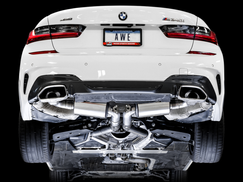 AWE Tuning 2019+ BMW M340i (G20) Non-Resonated Touring Edition Exhaust (Use OE Tips) - Image 2
