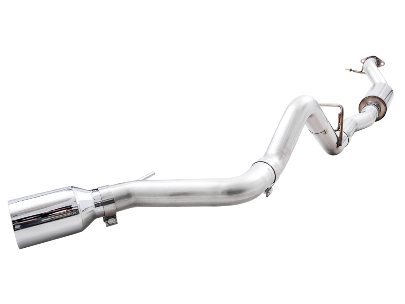 AWE Tuning 2021+ Ford Bronco 0FG Single Rear Exit Exhaust w/Chrome Silver Tip & Bash Guard - Image 2