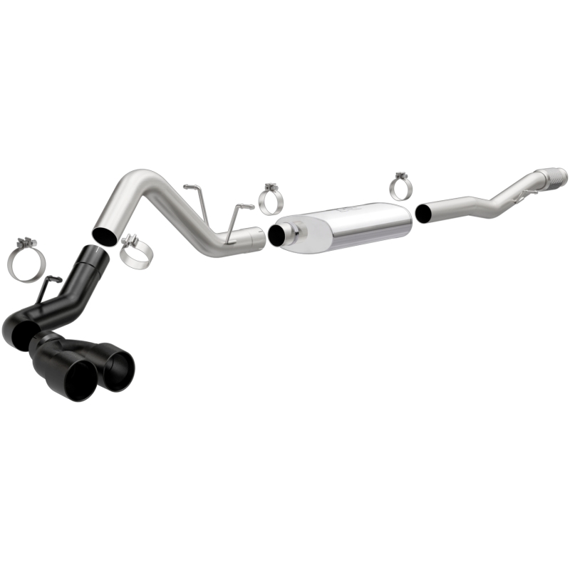 MagnaFlow CatBack 14-18 GMC Sierra 1500 V8-6.2L Polished Stainless Exhaust w/ Black Coated Tips - Image 2