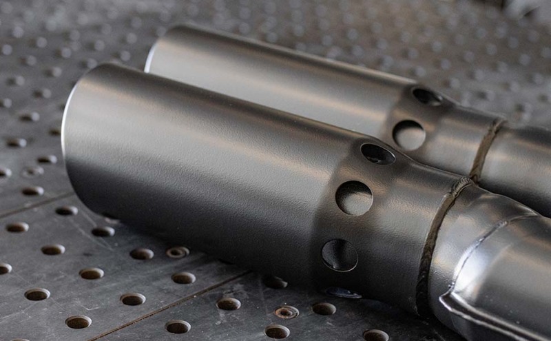 MagnaFlow 08-18 Ford F-250/F-350/F-450 4.6L/6.7 DPF-Back Black 4in Dual Single Rear Exit - Image 10