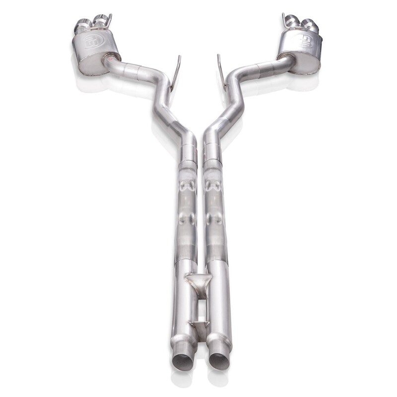 Stainless Works 2018+ Ford Mustang GT 3in Legend Series Catback H-Pipe w/Active Valves & Quad Tips - Image 3