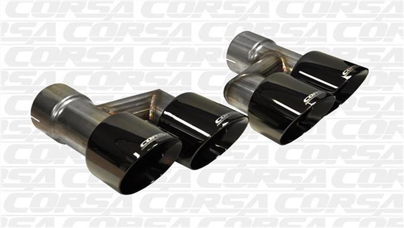 Corsa 2015-2017 Ford Mustang GT 5.0 Black Quad Tips Kit - Image 4