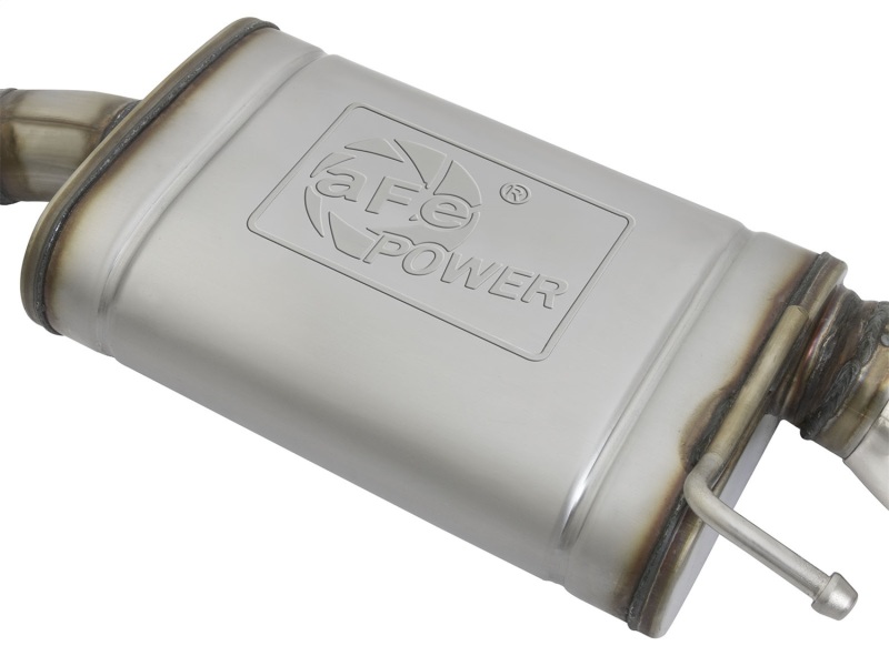 aFe MACHForce XP 2.5in 409 Stainless Axle Back Exhaust w/Stainless Tips 15-17 Ford Mustang I4-2.3L - Image 4