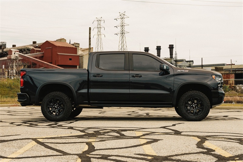 Corsa 2022-2024 Chevrolet Silverado 1500 Cat-Back Dual Rear Exit with Twin 4in Black Tips - Image 4