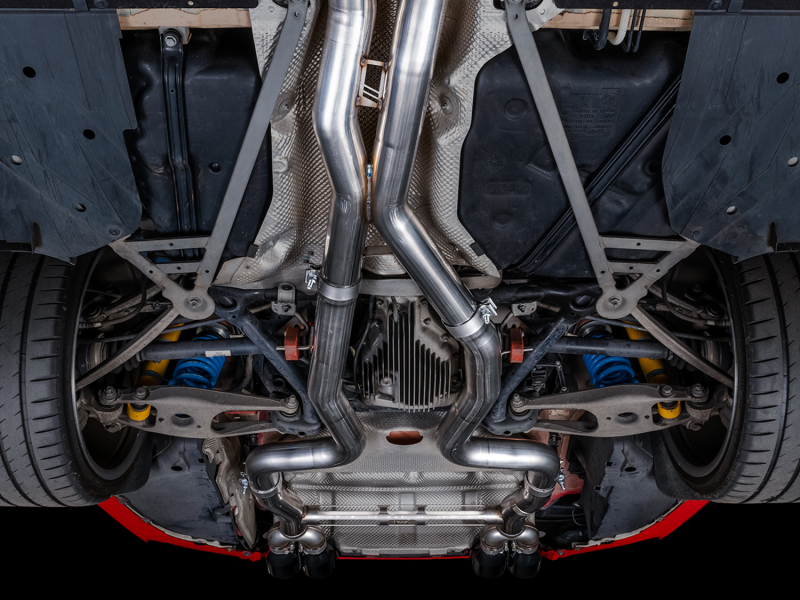 AWE Tuning BMW F8X M3/M4 Track Edition Catback Exhaust - Diamond Black Tips - Image 5