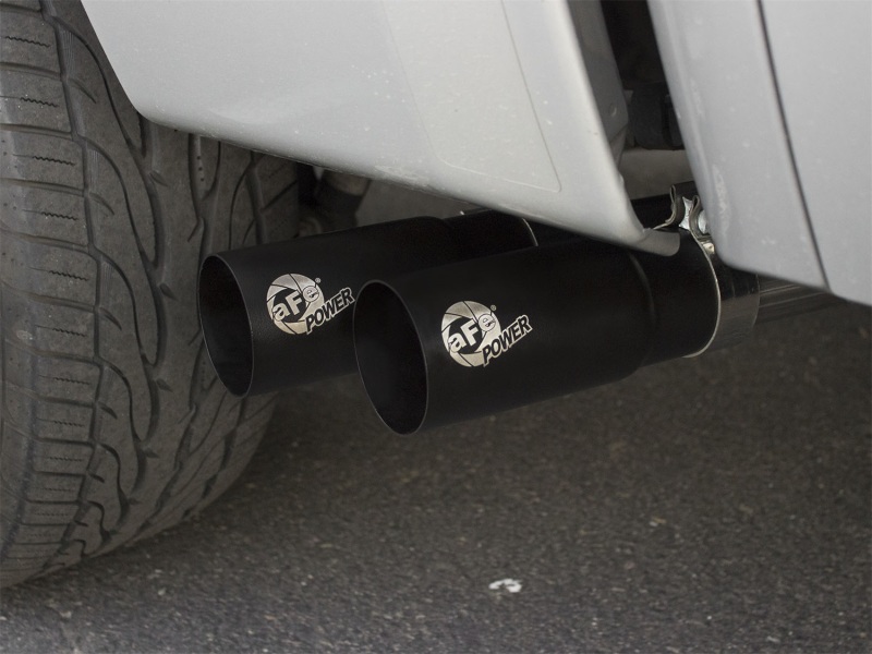 aFe Rebel Series CB 3in Middle Side Exit SS Exht w/ Black Tips 09-16 Chevy Silverado/GMC Sierra 1500 - Image 2