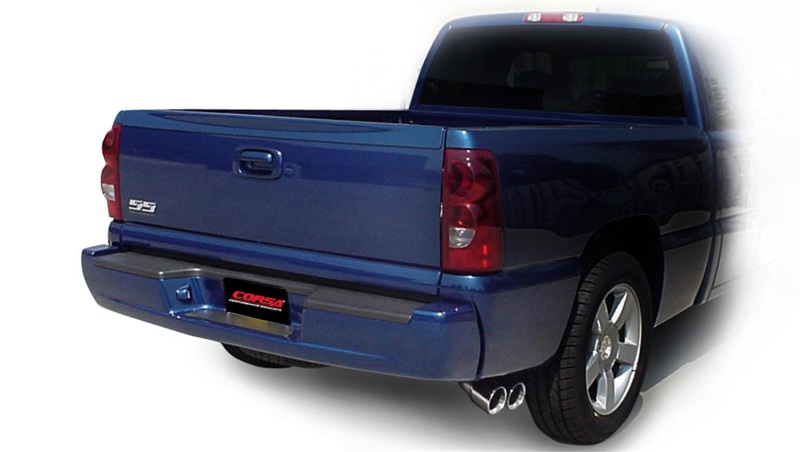 Corsa 2003-2007 Chevrolet Silverado Short Bed SS 6.0L V8 Polished Sport Cat-Back Exhaust - Image 3