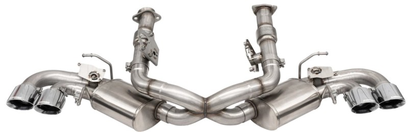 Corsa 20-25 Corvette C8 3in Valved Cat-Back 4.5in Pol Quad Tips Fits Factory Perf Exhaust DeletesAFM - Image 2