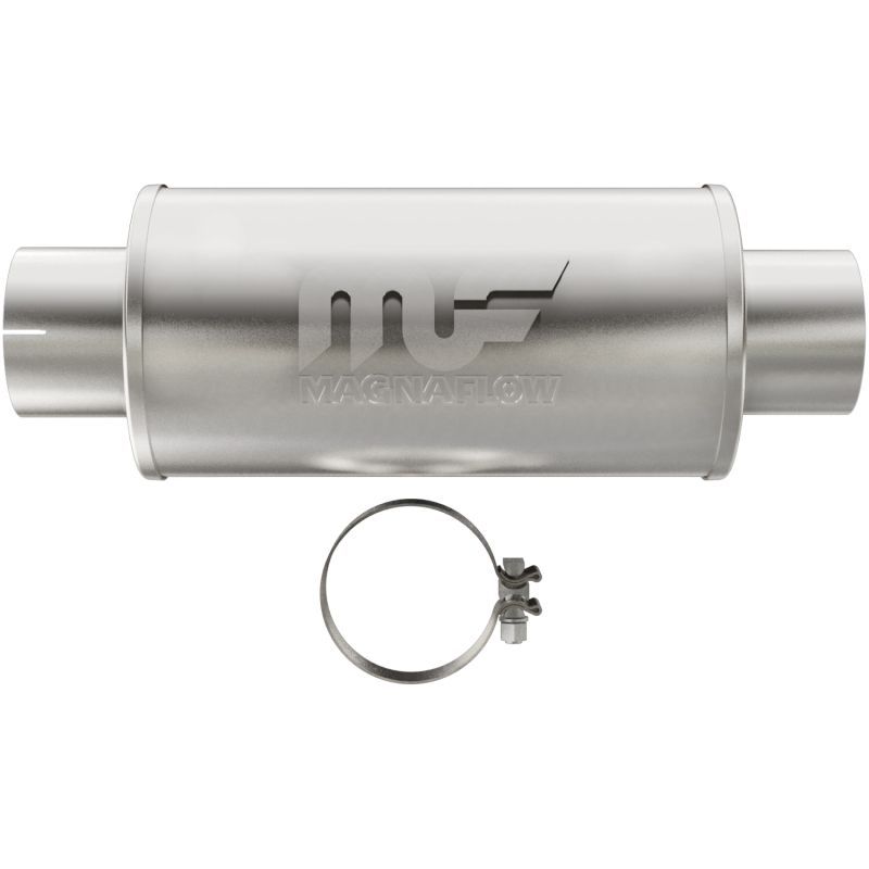 MagnaFlow Muffler Mag DSL SS 7x7x14 4in Inlet 4in Outlet - Image 2