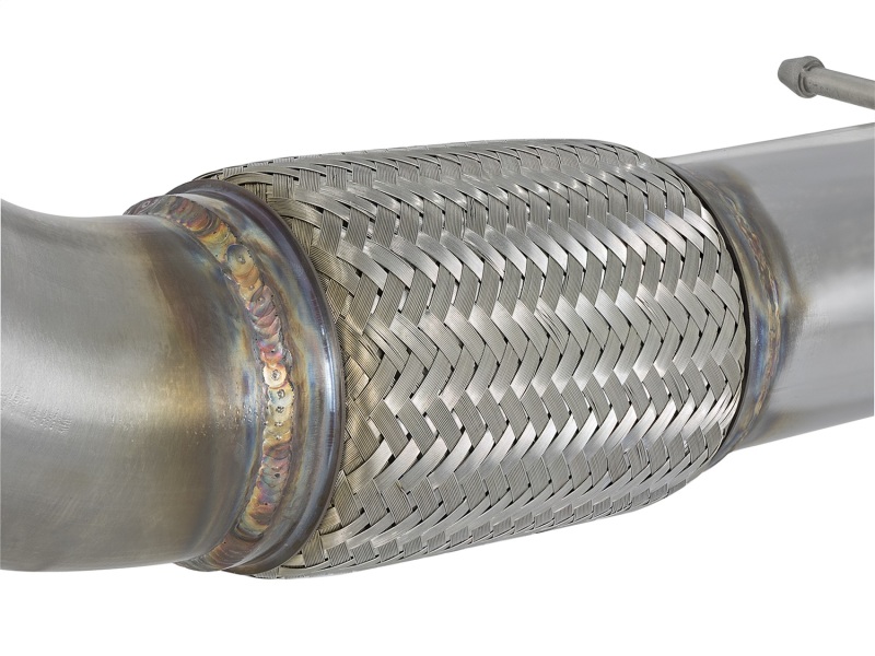 aFe Twisted Steel 3in Rear Down-Pipe/Mid Pipe 2017+ Honda Civic Type R I4 2.0L (t) - Image 4