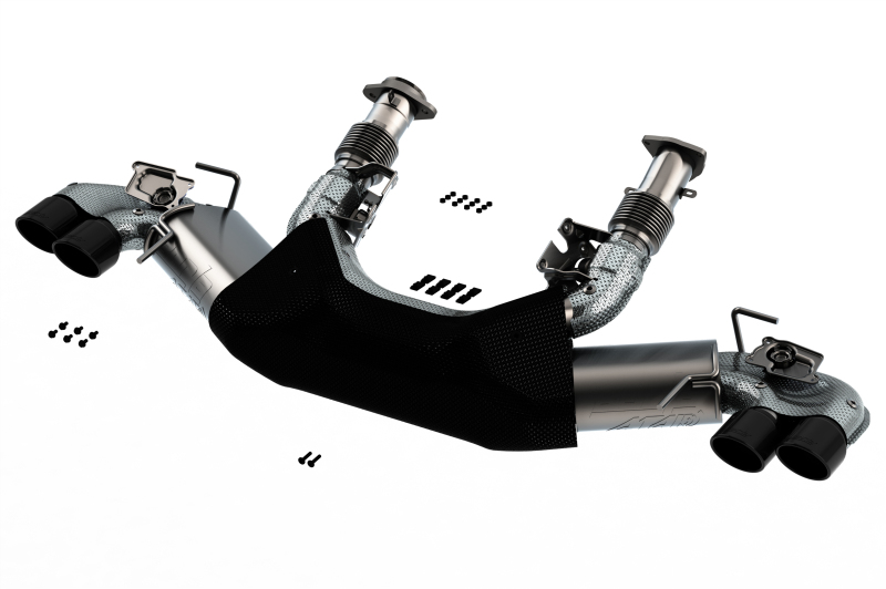 Borla 2020 Chevrolet Corvette C8 6.2 ATAK 3in Exhaust System Dual Round Rolled A/C Black Chrome Tips - Image 5