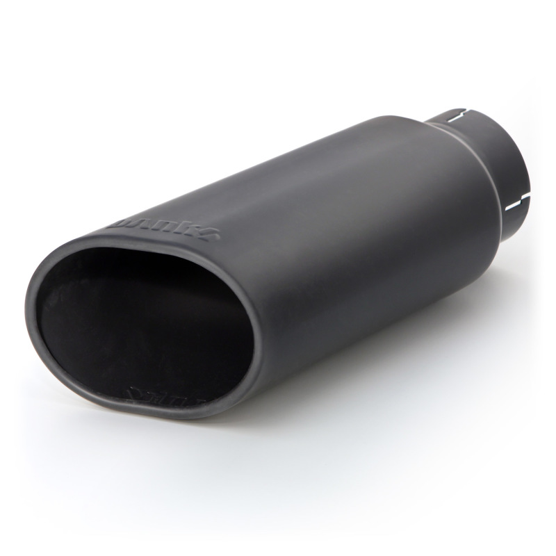 Banks Power Tailpipe Tip Kit - SS Obround Slash Cut - Black - 3.5in Tube - 4.38in X 5.25in X 13.38in - Image 2
