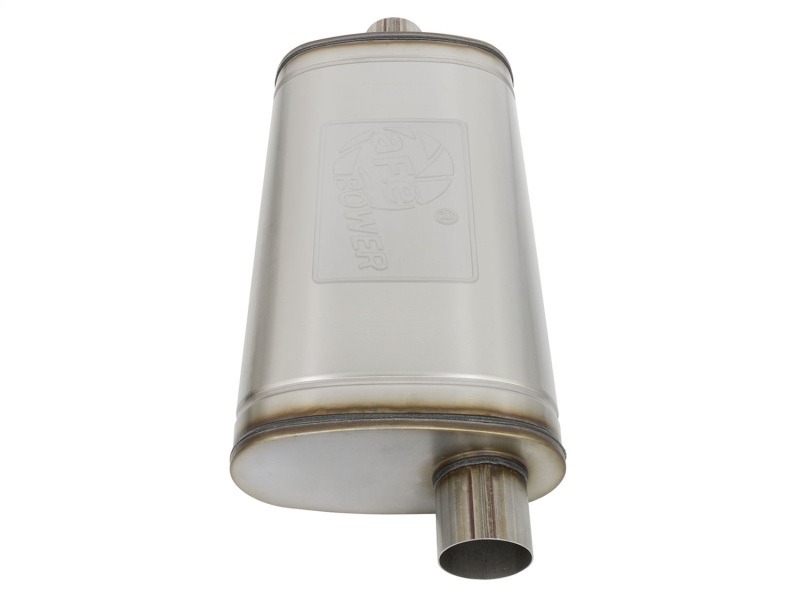 aFe MACHForce XP SS Muffler 3in Center Inlet / 3in Offset Outlet 22in L x 11n W x 6in H Body - Image 2