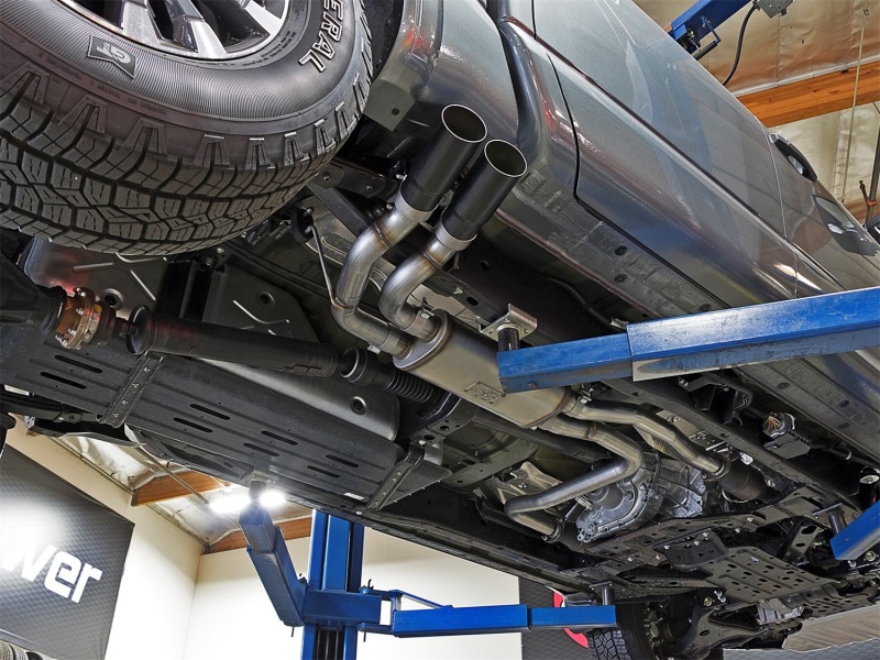 aFe POWER Rebel Series 2-1/2in 409 SS Cat Back Exhaust w/ Black Tips 16-17 Nissan Titan V8 5.6L - Image 2