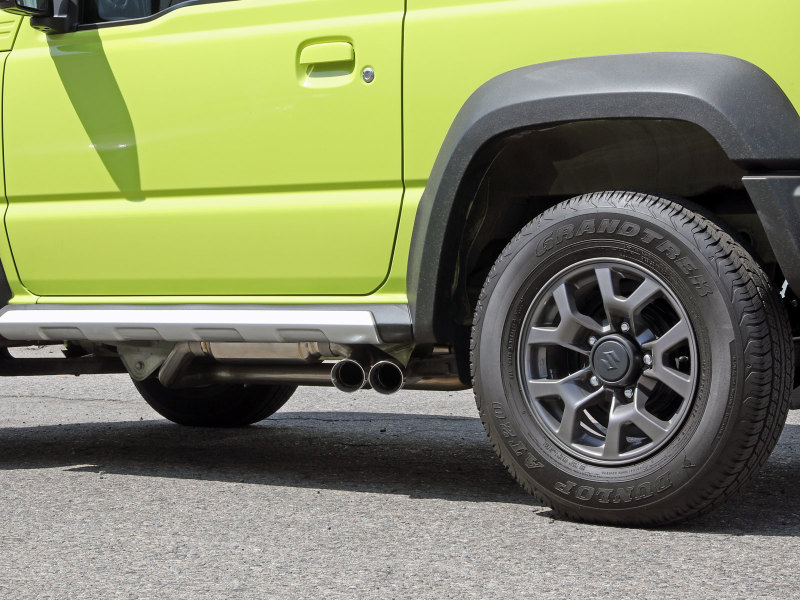 aFe 18-21 Suzuki Jimny Takeda 2-1/4in. 304 SS Cat-Back Exhaust w/ Blk Tip - Image 4