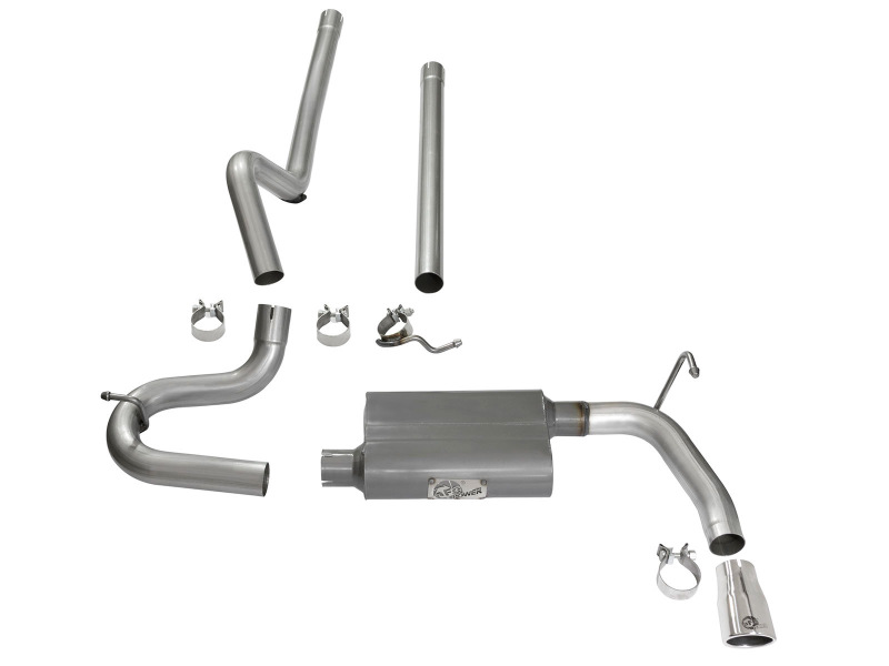 aFe Scorpion 2-1/2in Aluminized Steel Cat Back Exhaust 07-17 Jeep Wrangler V6-3.6/3.8L (4 Dr) - Image 8