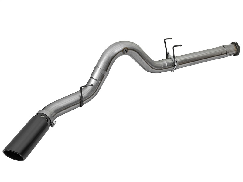 aFe Large Bore-HD 5in DPF Back 409 SS Exhaust System w/Black Tip 2017 Ford Diesel Trucks V8 6.7L(td) - Image 7