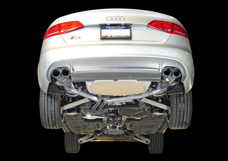 AWE Tuning Audi B8.5 S4 3.0T Touring Edition Exhaust System - Diamond Black Tips (102mm) - Image 2
