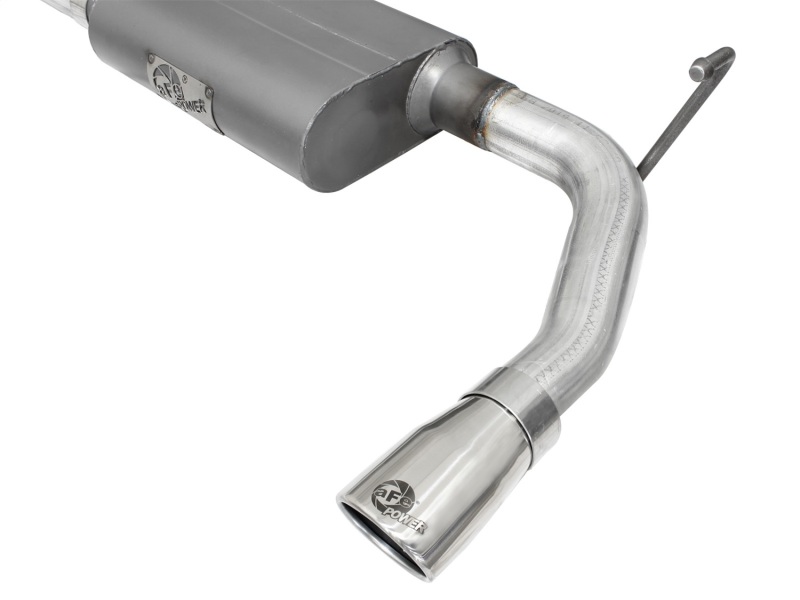aFe Scorpion 2-1/2in Alum Steel Axle-Back Exhaust w/Polished Tip 07-18 Jeep Wrangler JK V6-3.6/3.8L - Image 3