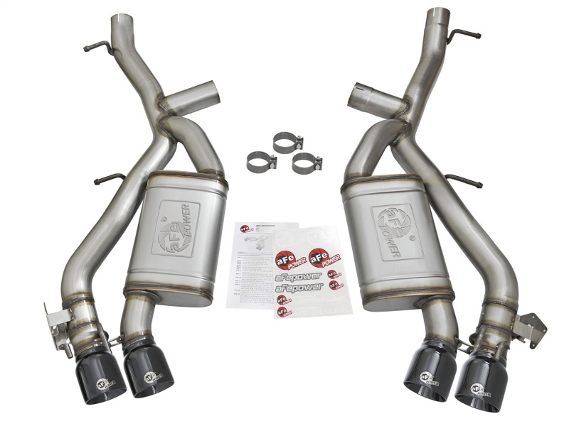 aFe MACHForce XP 3in 304 SS Axle-Back Exhaust Dual Exhaust (NPP) w/ Black Tips 16-17 Camaro SS V8 - Image 6