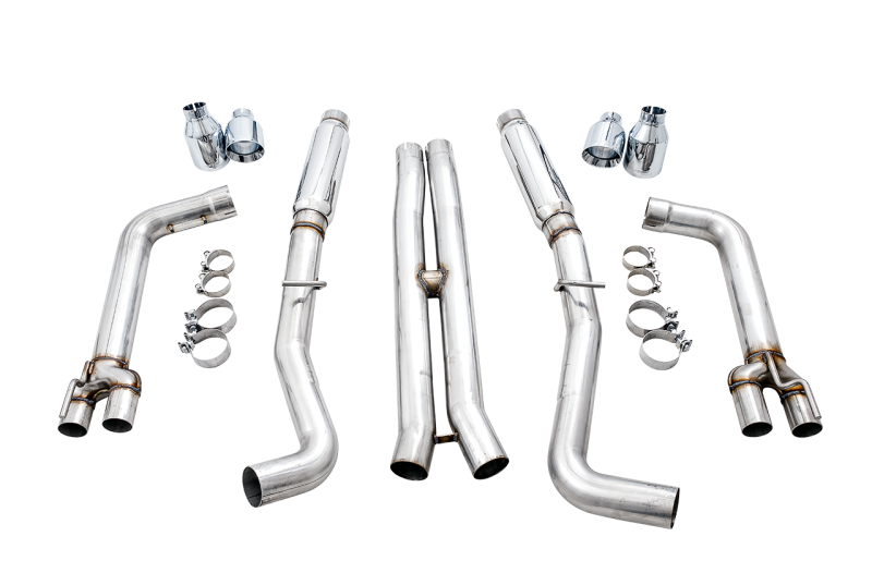 AWE Tuning 2015+ Dodge Challenger 6.4L/6.2L SC Track Edition Exhaust - Quad Chrome Silver Tips - Image 8