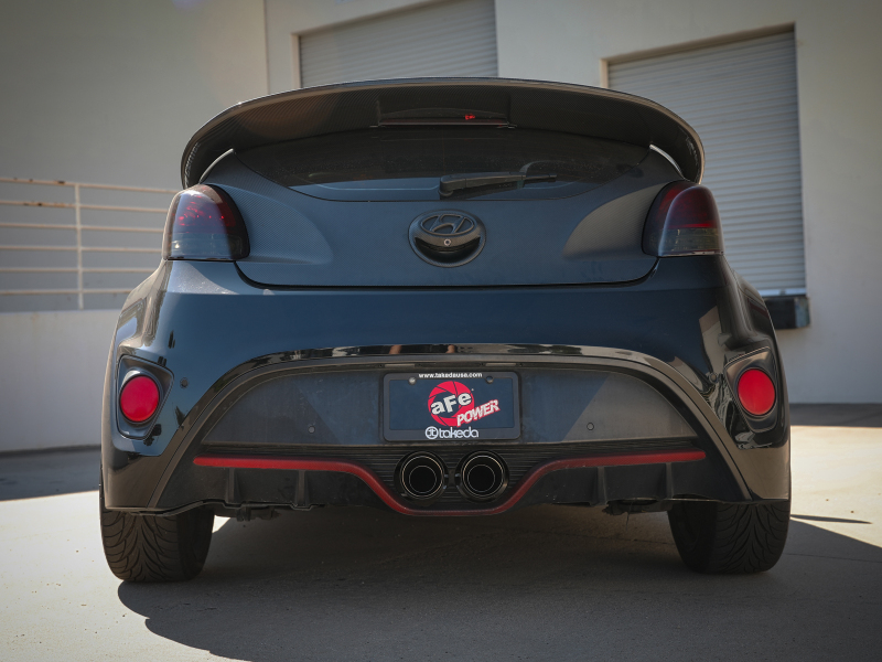 aFe Takeda 13-17 Hyundai Veloster L4-1.6L 2-1/2in 304 SS Axle-Back Exhaust w/ Carbon Fiber Tips - Image 6