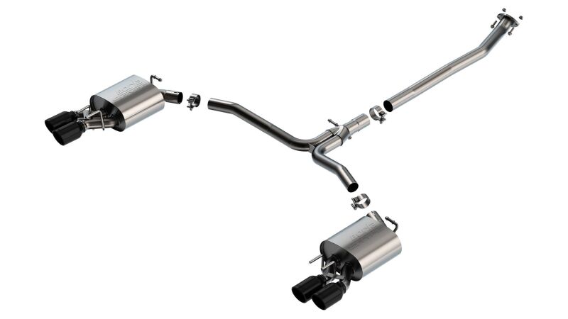 Borla 18-22 Toyota Camry XSE 2.5L i4 AT/MT FWD / 4DR S-TYPE Cat Back Exhaust (Black Chrome) - Image 5