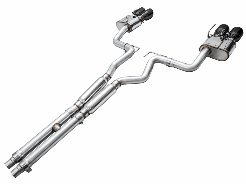 AWE 2024 Ford Mustang Dark Horse S650 RWD SwitchPath Catback Exhaust w/ Quad Diamond Black Tips - Image 9