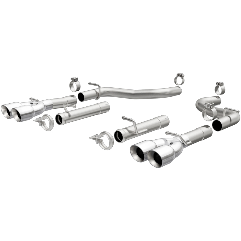 MagnaFlow Axle-Back, SS, 2.5in, Quad Split Rear 3.5in Tip 2015 Dodge Challenger R/T 5.7L - Image 2