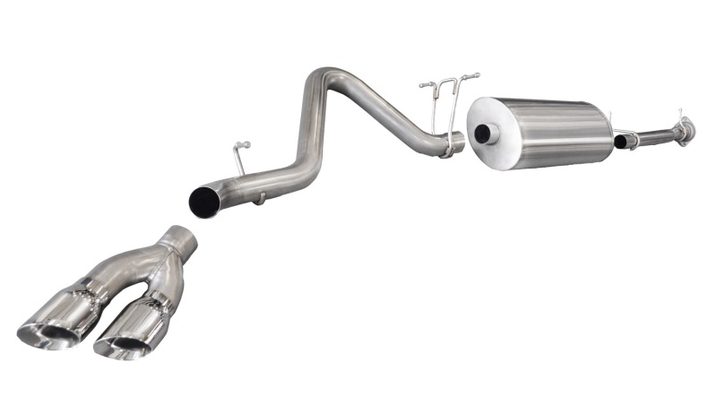 Corsa 2011-2013 Chevrolet Silverado Ext. Cab/Std. Bed 2500 6.0L V8 Polished Sport Cat-Back Exhaust - Image 2