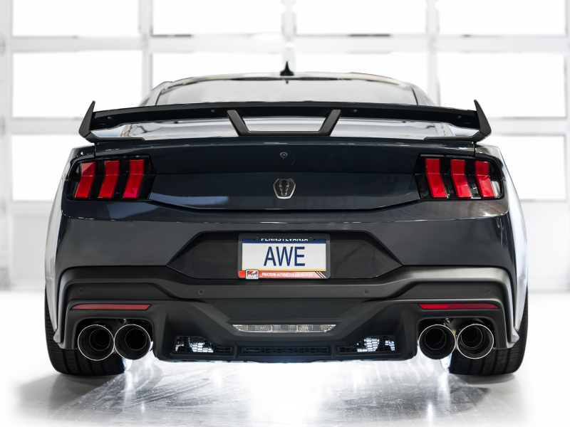 AWE 2024 Ford Mustang Dark Horse S650 RWD SwitchPath Catback Exhaust w/ Quad Chrome Silver Tips - Image 5