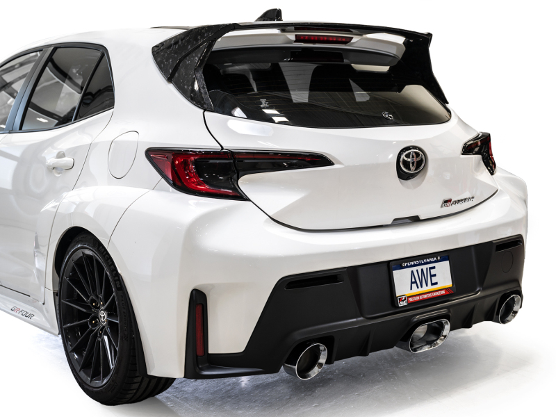 AWE 23-24 Toyota GR Corolla Touring Edition Catback Exhaust - Chrome Silver Tips - Image 8