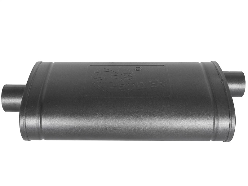 aFe MACH Force-Xp 409 SS Muffler w/ Black Finish 3in Center/Offset 22in L x 11in x 5in - Oval Body - Image 5