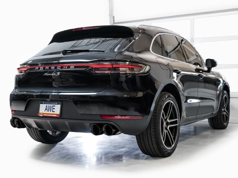 AWE Tuning 19-21 Porsche Macan 3.0T/2.9TT Touring Edition Catback Exhaust w/ Diamond Black Tips - Image 2
