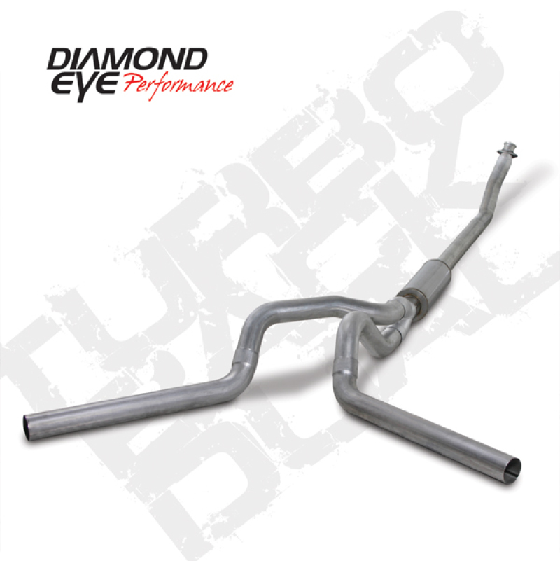 Diamond Eye KIT 4in Turbo Back DUAL AL: 94-02 DODGE CUMMINS 5.9L - Image 3