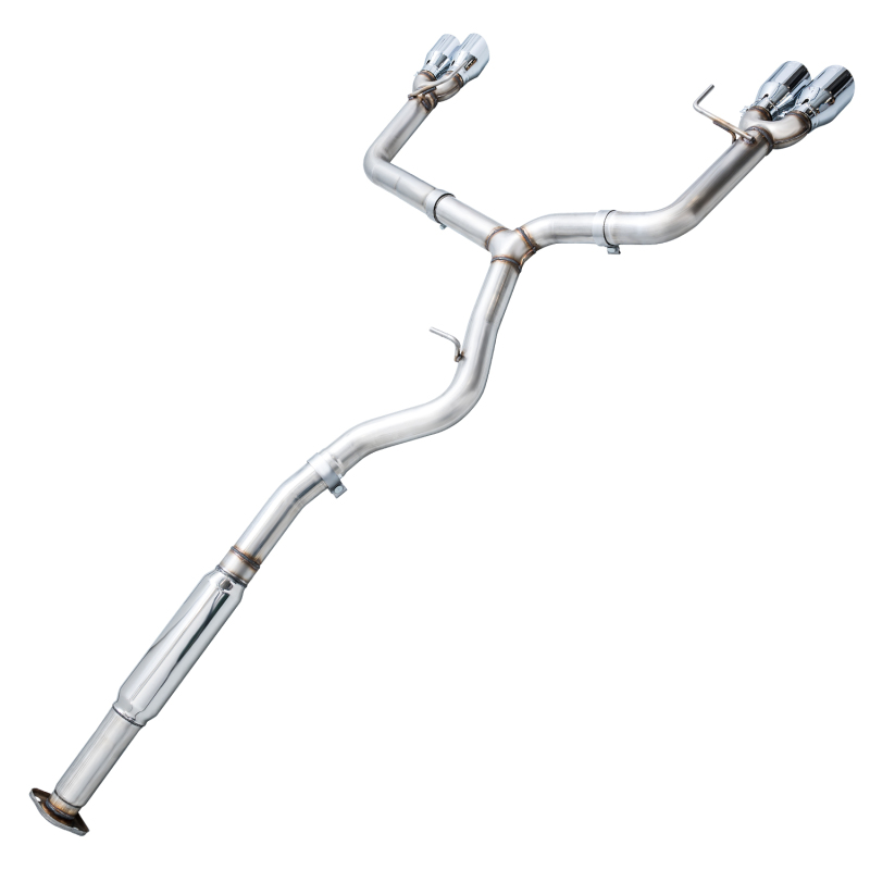 AWE Tuning Subaru WRX/STI VA/GV Sedan Track Edition Exhaust - Chrome Silver Tips (102mm) - Image 2