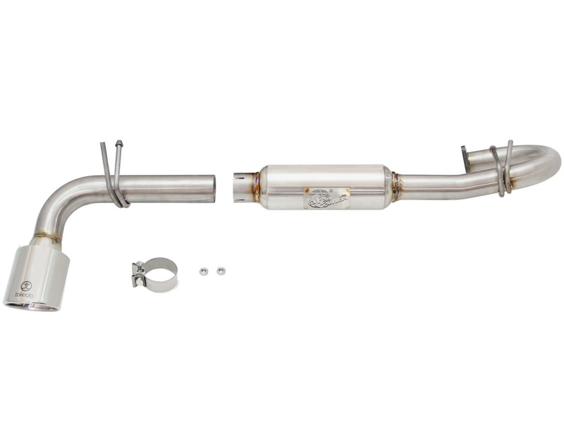 aFe 11-16 Scion TC L4-2.5L 304SS 2-1/4in to 2-1/2in Axle-Back Takeda Exhaust w/ Polished Tip - Image 2