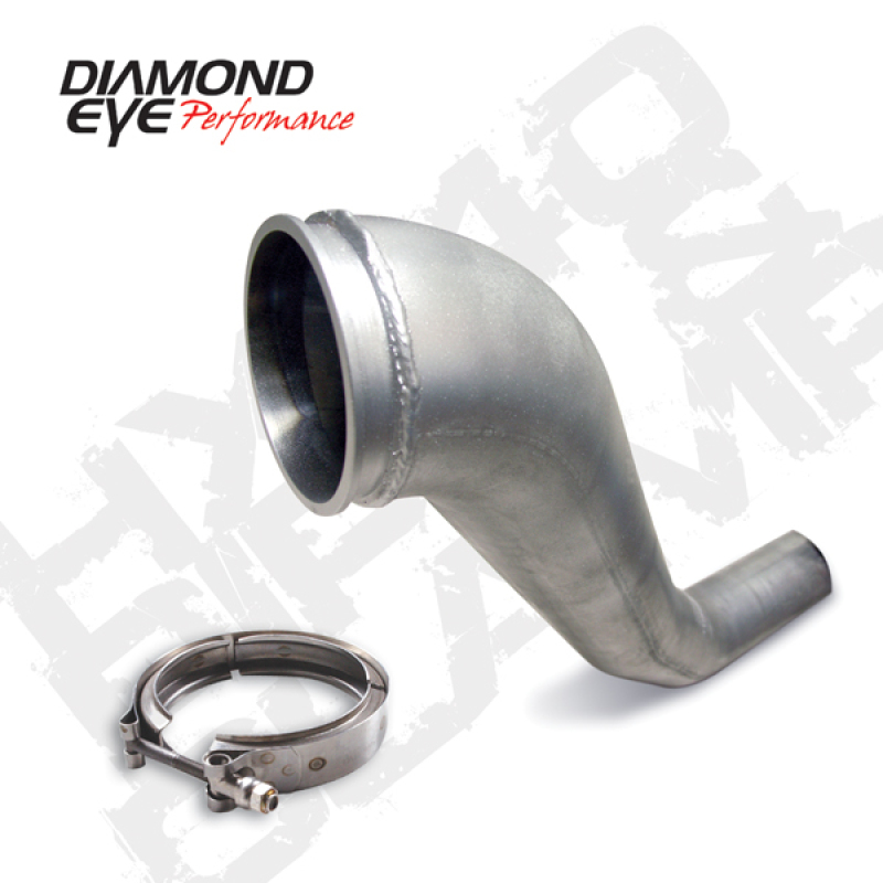 Diamond Eye KIT 4in Downpipe HX40 TURBO-DIRECT FLANGE W/ V-Band CLAMP AL DODGE 94-02 - Image 2