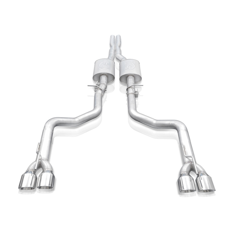 Stainless Works 15-19 Dodge Challenger 6.2L/6.4L Hemi 3in Redline Catback X-Pipe w/4in Quad Tips - Image 5